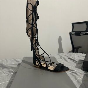 Vince Camuto Black Lace-Up Sandals